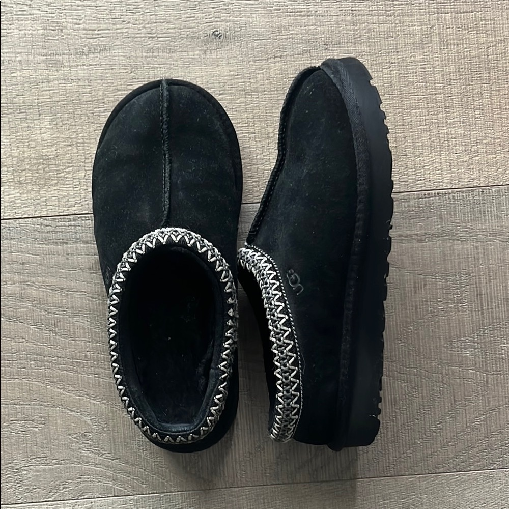 UGG Black Suede Slip-On Shoes